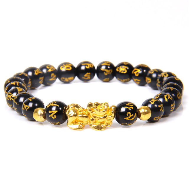 Women Men Feng Shui Buddha Bracelet Golden Piuxiu Charm Women Men Feng Shui Buddha Bracelet Golden Piuxiu Charm